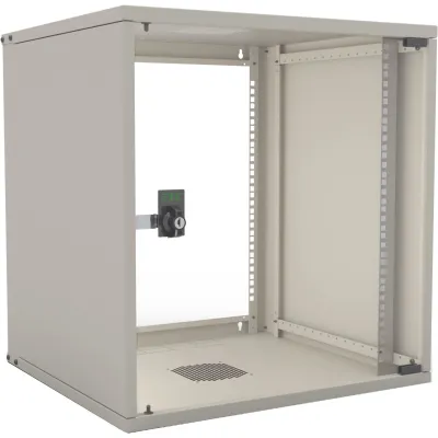 ENOC W3 12-6 Economy 19" Netzwerkgehäuse 12HE 600mm Tiefe | Glastür | Stahl | passiv belüftet | grau