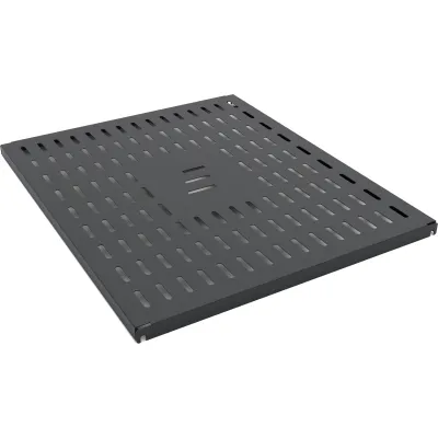 Enoc Fachboden fest FH 580-S | 19 Zoll | 482x580 mm | Stahlblech | bis 50 kg Traglast | RAL 9005 schwarz