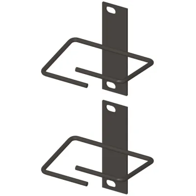 ENOC Kabelrangierbügel TFBV 02 S 2HE | 19 Zoll | Kabelführungsbügel Metall | 86mm Breite | Paar | Schwarz RAL 9005