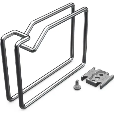 ENOC Kabelrangierbügel KBM 02 | 2HE | 19 Zoll | 125x88x26 mm | Metall | seitliche Montage | Packung 10 Stück | chrom