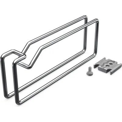 ENOC Kabelführungsbügel KBM 03 | 19 Zoll 1HE Kabelmanagement | Metall 175x65mm | seitliche Montage | VE=10 chrom
