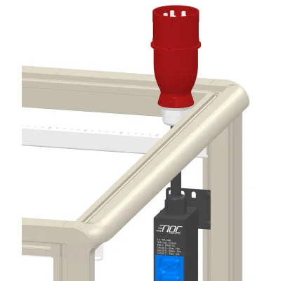 ENOC Montagewinkel EPMB X1-S | 1HE vertikal | Stahlblech | 65x55 mm | für 19 Zoll Zubehör | Paar | Schwarz RAL 9005