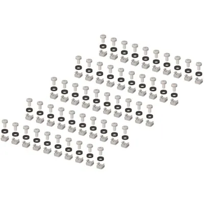 ENOC Befestigungsset KM 06 50589 | Käfigmutter M6 mit Kreuzschlitzschraube | 50 Stück | verzinkt | Stahl