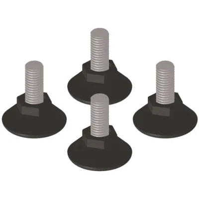 Enoc Nivellierfußsatz SF X1 | 313107 | Verstellbar 18–28mm | M10 Gewinde | 400kg/Fuß | 4 Stück | Kunststoff | schwarz