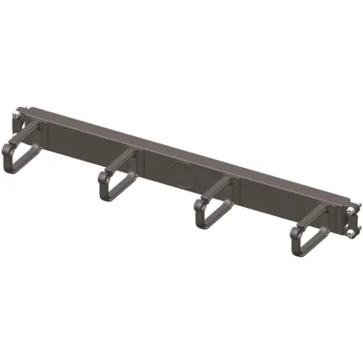 Enoc Kabelführungspanel KPP 01-S / 54811 | 19 Zoll 1HE Rangierpanel | Metall | 485 mm Breite | RAL 9005 schwarz