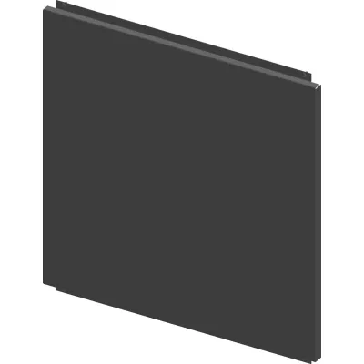 ENOC Rückwand BS-W3 6-S | 6HE W3 Schaltschrank | Stahl pulverbeschichtet | 489x252mm | RAL 9005 schwarz