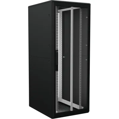 Enoc System Serverschrank S1 81220-S | 42HE 19 Zoll Rack | 800x1200x2000 mm | Aluminium | 1500 kg | IP20 | Schwarz