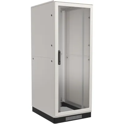 Enoc Standschrank 42HE F1 8821-DE1-AC | 800x800x2100 mm | Aluminium Hybrid | IP20 | 1500kg Traglast | Glasfront | grau