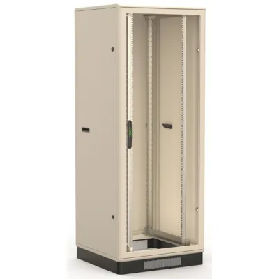 ENOC 19" Standschrank F1 8821-DE1-PA | 42HE | 800x800x2100 mm | Hybrid Aluminium-Stahl | ESG-Fronttür Glas | IP20 | grau