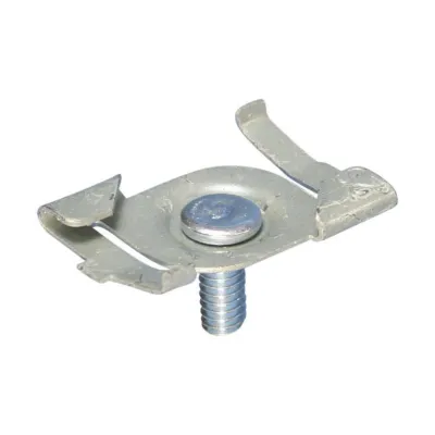 ERICO CADDY Befestigungsklammer 4G16M7 | M6x7mm Gewinde | für T-Raster 24-26mm | Federstahl | Flanschstärke 1,5mm | grau