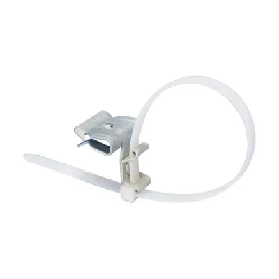 Erico Caddy Trägerklammer 4H24CTBW | Kabelbefestigung 10–70 mm | Flansch 3–8 mm | Stahl | scharnierend | weiß