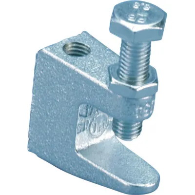 Erico Trägerklammer TKN M6 386805 | Befestigungsklammer Flansch bis 18mm | Innengewinde M6 | Stahlguss verzinkt