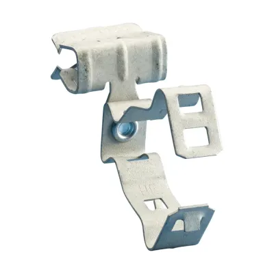 ERICO CADDY Flanschklammer 16M24SM | Kantenclip für Rohr/Kabel 30-35mm | Flanschstärke 3-8mm | Federstahl | Zink