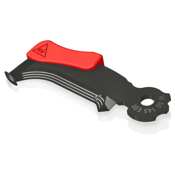 KNIPEX Ersatzklinge 16 50 145 E01 | Abmantelungsmesser Klinge mit Gleitschuh | für 16 50 145 SB | Premiumqualität