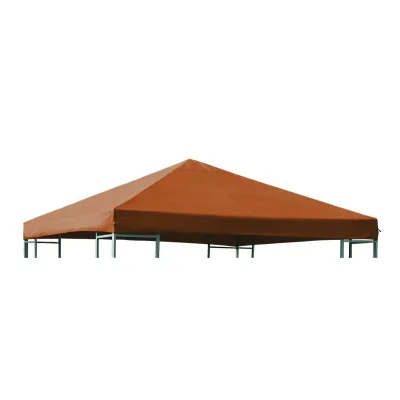 FRG Ersatzdach 3x3m | wasserdichte Dachbespannung | PVC-beschichtetes Polyester | terracotta