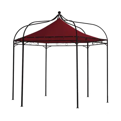 Tokiso Ersatzdach Pavillon Modena | wasserdicht | 6-eckig | PVC-beschichtet | 320x300cm | bordeaux