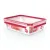 Bild: EMSA Frischhaltedose Clip & Close 18502 | Glas | 2,0L rechteckig | ofenfest mikrowellengeeignet | transparent/rot