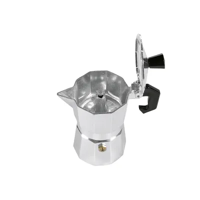 KRÜGER Espressokocher 511 | Espressokanne für 1 Tasse | Aluminium | Manuell | Camping & Reise | Silber
