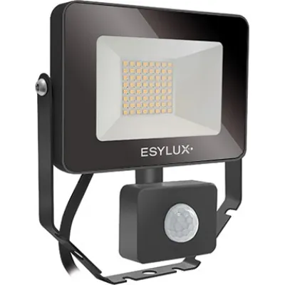 ESYLUX LED-Strahler AFL BASIC EL10810930 | 10W 1000lm 4000K | Bewegungsmelder | IP65 | schwenkbar | schwarz