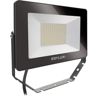 ESYLUX LED-Strahler OFL BASIC 50W EL10810879 | 5000lm 3000K warmweiß | IP65 | schwenkbar | Aluminium schwarz