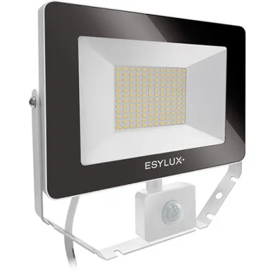 ESYLUX LED-Strahler AFL BASIC EL10810763 | 50W 5000lm | 4000K neutralweiß | Bewegungsmelder | IP65 | Aluminium weiß