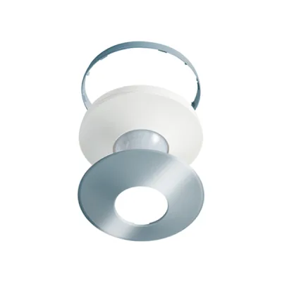 ESYLUX Abdeck-Set-C360/8 | Abdeckblende & Designring für Deckenmelder | silber | Ø 108 mm