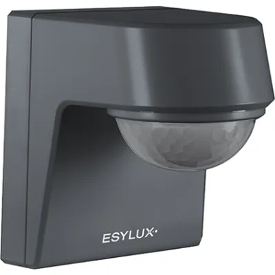 ESYLUX Bewegungsmelder DEFENSOR MD 200° 24 IR 1C | 24 m Reichweite | IP55 | Aufputz | anthrazit