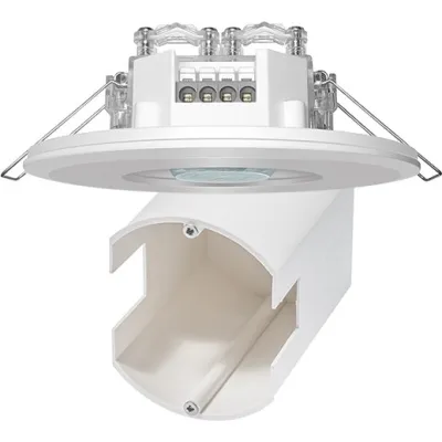 ESYLUX Präsenzmelder PD-FLAT-E 360i/8 RW | 360° Deckenmelder | 8m Reichweite | LED-optimiert | IP20 | weiß