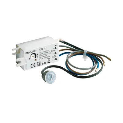 ESYLUX Dämmerungsschalter CDS-E ED10016509 | Einbau-Unterputz | 230V 1000W | Lichtsensor separat | IP44 | weiß RAL 9010