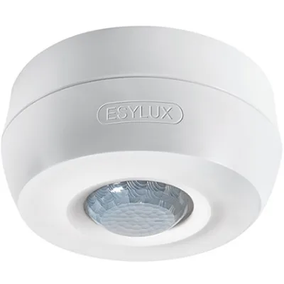 ESYLUX Decken-Bewegungsmelder MD360/8 BASIC IP54 | 360° Erfassung | 8m Reichweite | Aufputz | 230V | weiß