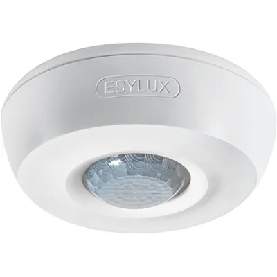 ESYLUX Decken-Präsenzmelder PD 360/8 BASIC | 360° | 8m Reichweite | Aufputz | 230V | IP40 | weiß