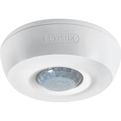 ESYLUX Präsenzmelder PD 360i/8 Basic | Deckenmontage | 360° Erfassung | 8m Reichweite | Aufputz | 230V | IP40 | Weiß