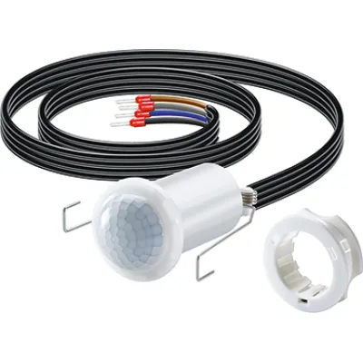 ESYLUX Präsenzmelder PD-C 360i/8 mini | 360° Erfassung | 8 m Reichweite | IP55 | Unterputz Deckeneinbau | 230V | weiß