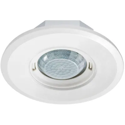 ESYLUX Präsenzmelder PD-FLAT 360/8 RW BMS DALI-2 | DALI-2 zertifiziert | Deckenmontage | 8m Erfassung | weiß