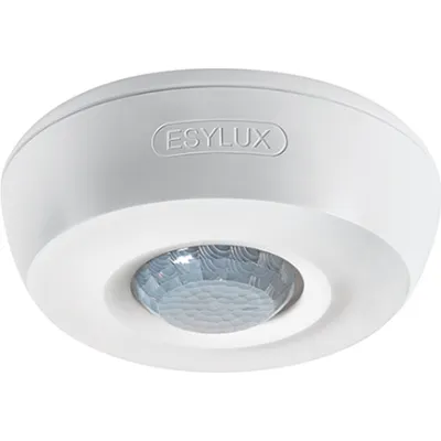 ESYLUX Bewegungsmelder MD 360/8 BASIC | 360° Deckenmontage | 8m Reichweite | 230V Unterputz | IP40 weiß