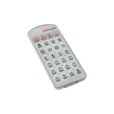 ESYLUX IR-Fernbedienung DEFENSOR REMOTE CONTROL EM10025501 | Handsender für Bewegungsmelder | Silber | Wandhalterung