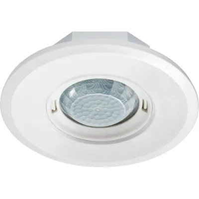 ESYLUX Präsenzmelder PD-FLAT 360i/8 RW | 360° Deckenmontage | Unterputz | LED-optimiert | 8m Reichweite | flach | weiß