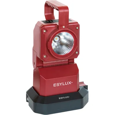 ESYLUX Handscheinwerfer SLP-2 EN10050015 | 3W LED Notlichtfunktion | IP54 | 235 lm | Akku aufladbar | rot