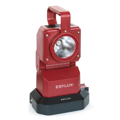 ESYLUX Handscheinwerfer SLP-2 EN10050015 | 3W LED Notlichtfunktion | IP54 | 235 lm | Akku aufladbar | rot