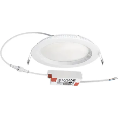 ESYLUX LED-Downlight ELSA-2 DL 165 OP | Einbaustrahler 9W | 850lm | 4000K neutralweiß | Ø180mm | Alu weiß