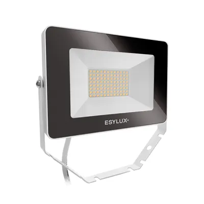 ESYLUX LED-Strahler OFL BASIC 30W 3000K EL10810824 | Außenstrahler IP65 | 3000 lm | Aluminium weiß | schwenkbar