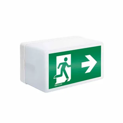 ESYLUX LED-Notleuchte SLB EN10026836 | 3h Notlicht | 21m Reichweite | IP54 | Wand-/Deckenmontage | weiß