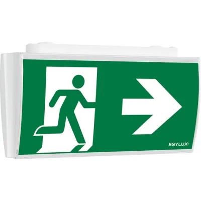 ESYLUX LED-Notleuchte | 4W | 3-8h Notlicht | Deckenmontage | 24m Erkennungsweite | IP54 | 4000K | weiß