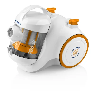 Hyundai Bodenstaubsauger VC009 | beutellos | 2x HEPA-Filter | ECO-Motor | 1,5 l transparent | Zubehör-Set | weiß