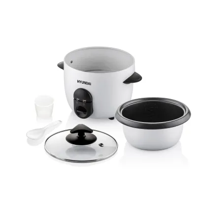 Hyundai Reiskocher HYURC100 | 1 Liter | kompakt & antihaftbeschichtet | automatische Warmhaltefunktion | weiß