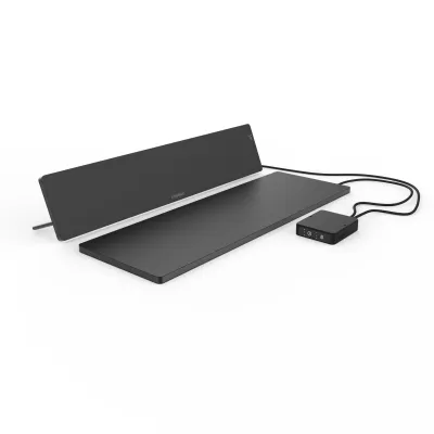 ETHERMA Arbeitsplatzheizung Set LAVA-DESK-ZONE-B 46381 | Infrarot Heizpaneel 140W | IR-C | Timer | Dimmbar | Schwarz