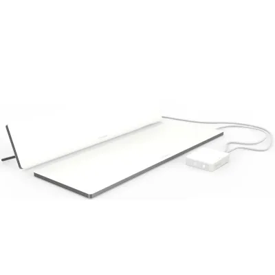 ETHERMA Arbeitsplatzheizung Set LAVA-DESK-ZONE-W 46380 | Infrarot Heizpaneel 140W | Timer | Dimmbar | 85°C | 230V | Weiß