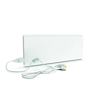 ETHERMA Tisch Infrarotheizung LAVA2-DESK-80-S | 80W | IP21 | flach 15mm | 700x280mm | Schalter | weiß RAL 9016