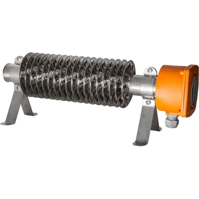 ETHERMA Rippenrohrheizkörper ET-RDA-1000 | 1000W | 230V | stufenloser Regler | Edelstahl | IP66/IP67 | Ø120mm