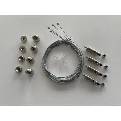 ETHERMA Seilabhängung LAVA-DA 46185 für LAVA MAXIMUS & LAVA LUX | Deckenmontage bis 1,5m | Stahl matt | Set